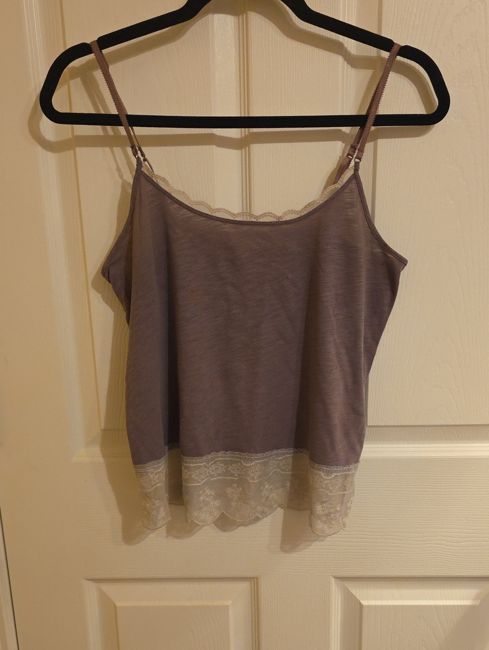 American Eagle Outfitters Mauve Lace-Trim Cami